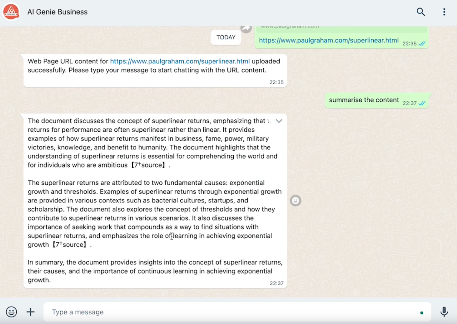 Chat with Website