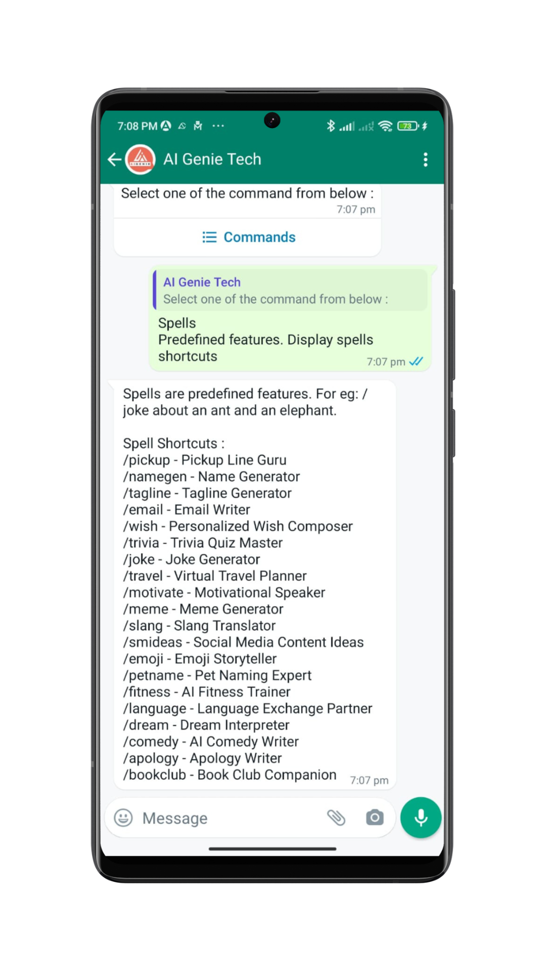 See spell